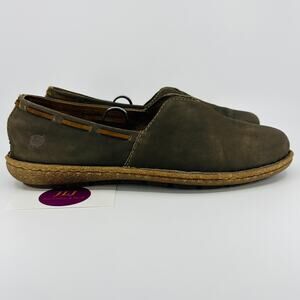 Born Women's Naya Taupe Grey Nubuck Round Toe Slip-On Casual Shoes Size 9.5